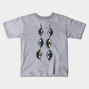 Creepy Weird Eye Garlands Surreal Art Kids T-Shirt